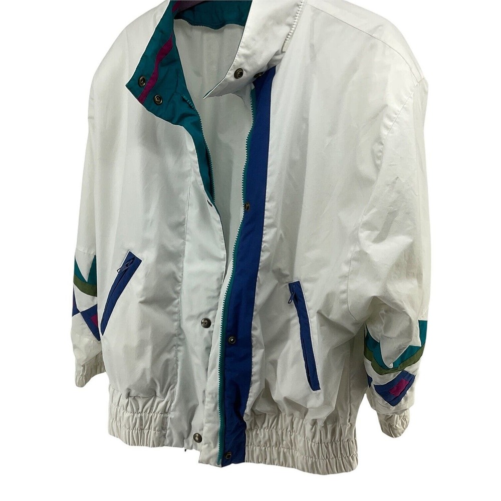 Vintage Womans London Fog 80’s Multi Color Size‎ X-Small Color-block Jacket Y2K